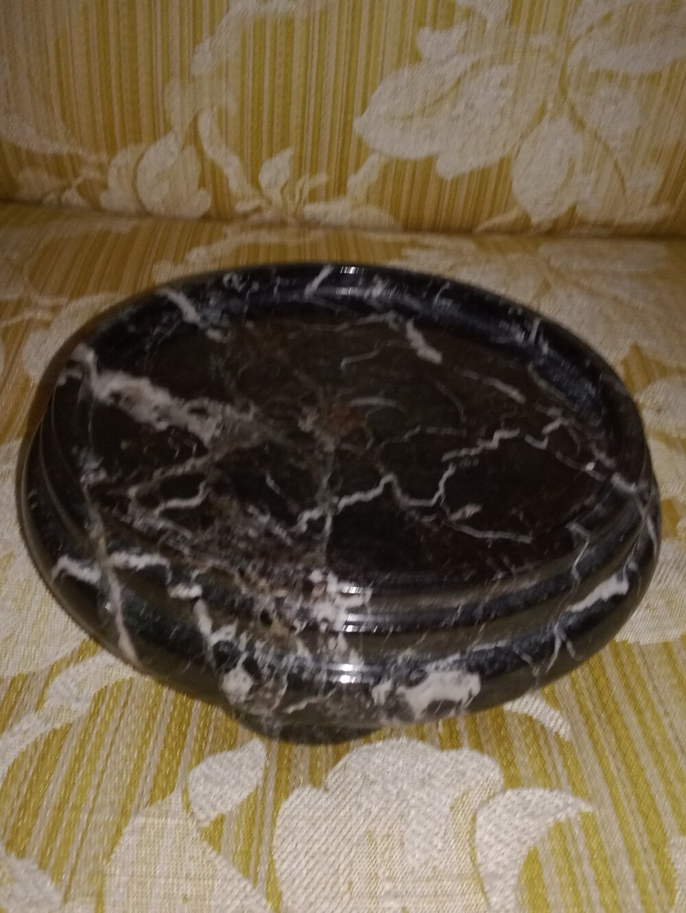 Vintage Marble Candle Stand Made In Pakistan 5" Diameter